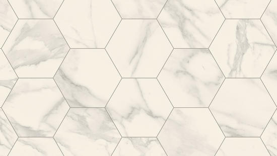 MARBLE BIANCO HEXAGON GREY